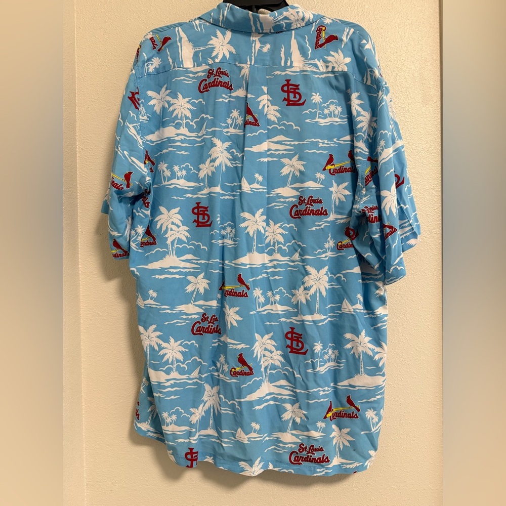 St. Louis Cardinals Reyn Spooner Light Blue Vintage Short Sleeve Button-Up - Picture 2 of 6